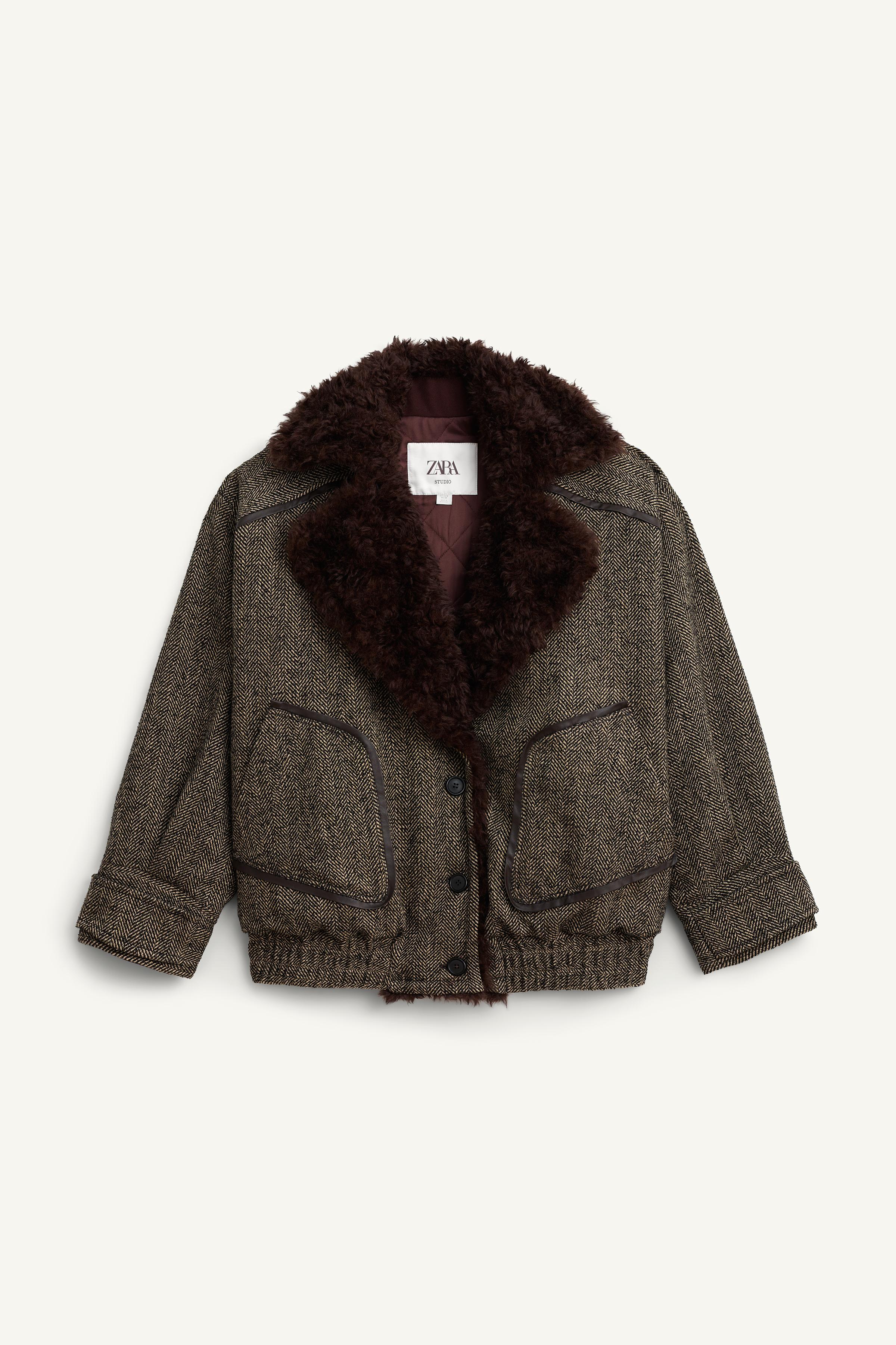 CONTRASTING HERRINGBONE LIMITED EDITION BOMBER JACKET